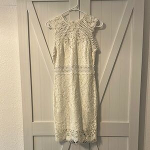 Elegant Cream Lace Dress